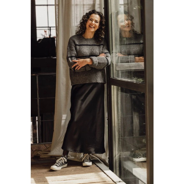 Looxs Revolution Lxs satijnen maxi rok voor dames in de kleur 2432-9779-099 large