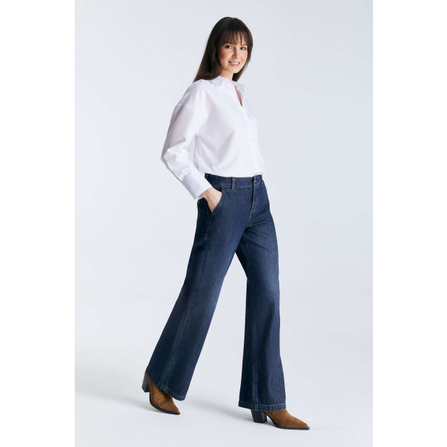 C.O.J. Denim Wide leg chino deep blue Maxine-80 large