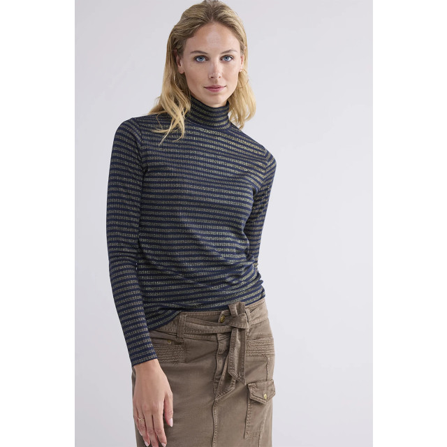 Summum 3s5041-30637 turtle neck top rib stripe 3s5041-30637 Turtle neck Top Rib Stripe large