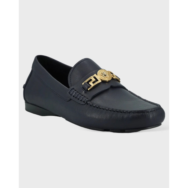 Versace Kalfsleren loafers Versace Kalfsleren Loafers Blauw large