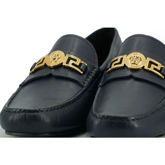 Versace Kalfsleren loafers Versace Kalfsleren Loafers Blauw large