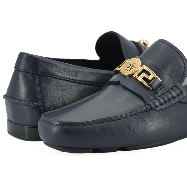 Versace Kalfsleren loafers Versace Kalfsleren Loafers Blauw large