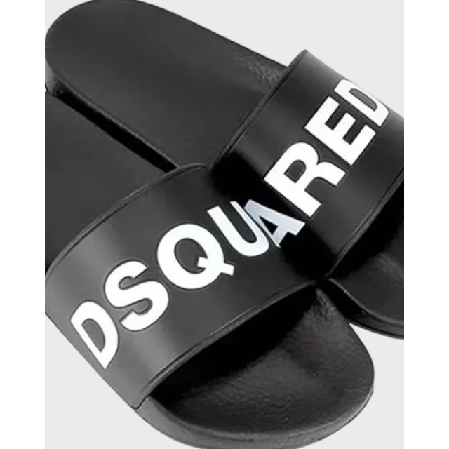 Dsquared2 Slipper logo wit Dsquared2 Slipper Logo Zwart Wit large