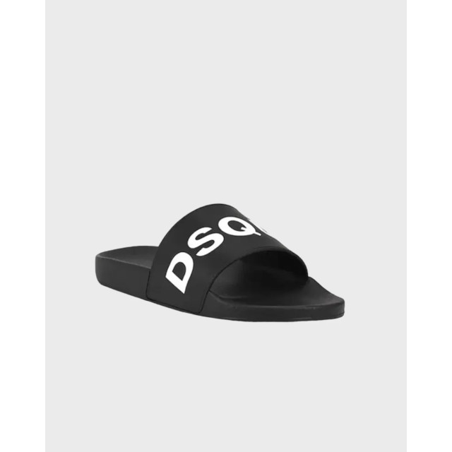 Dsquared2 Slipper logo wit Dsquared2 Slipper Logo Zwart Wit large