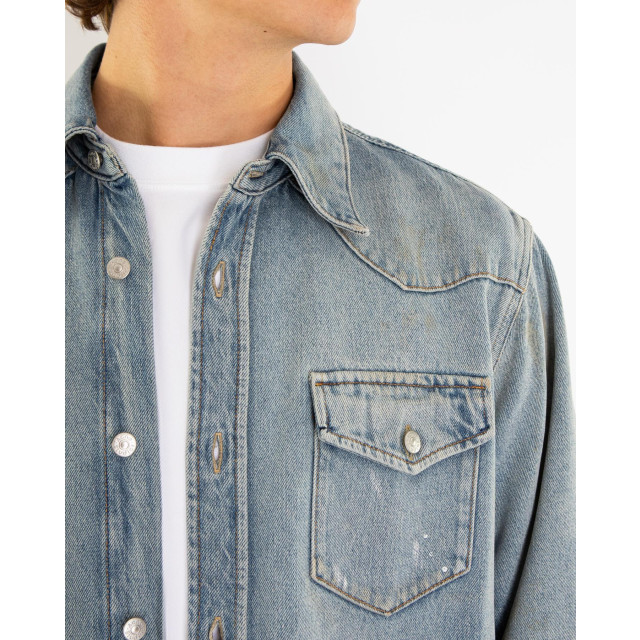 Acne Studios Heren denim shirt relaxed fit Fn-Ux-Shir000026-103 large