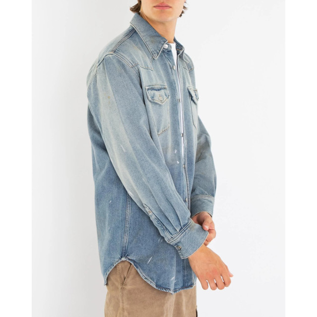 Acne Studios Heren denim shirt relaxed fit Fn-Ux-Shir000026-103 large