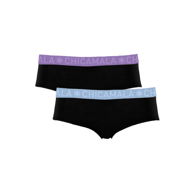 Muchachomalo Meisjes 2-pack hipster effen SOLID1252-47J large
