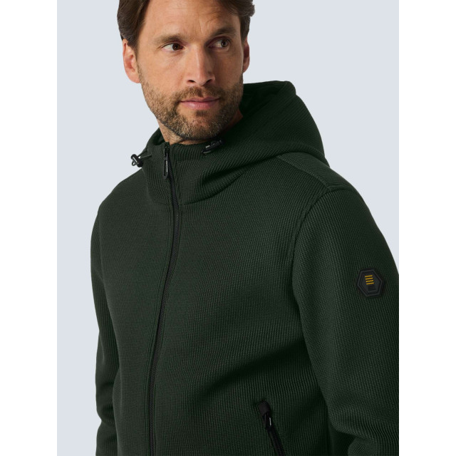 No Excess Jacket hooded short fit knitted dark moss 25630806-186 large