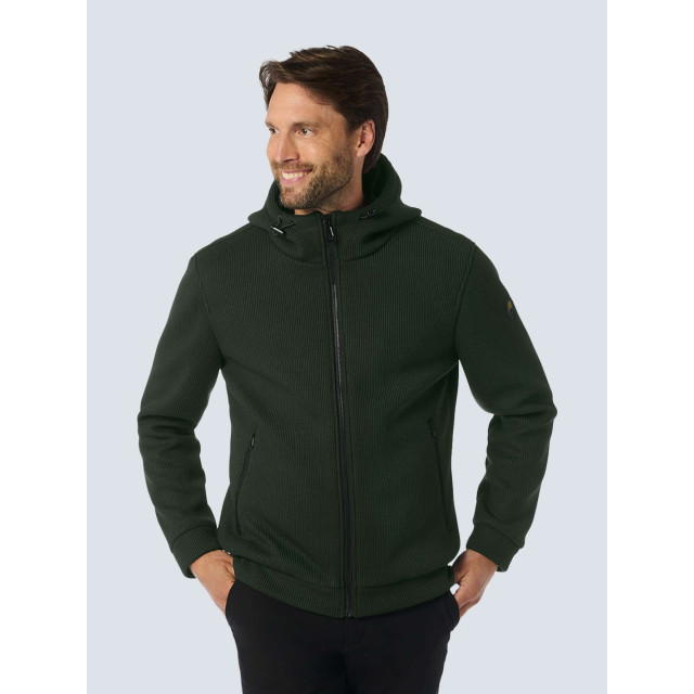 No Excess Jacket hooded short fit knitted dark moss 25630806-186 large