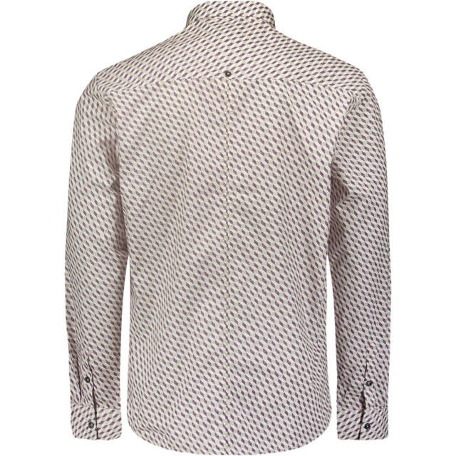 No Excess Shirt stretch allover printed aubergine 25430714-083 large