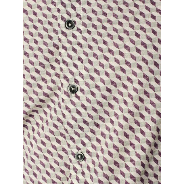 No Excess Shirt stretch allover printed aubergine 25430714-083 large