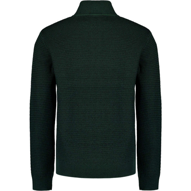 No Excess Pullover half zipper 2 coloured mel dark green 25230904-052 large