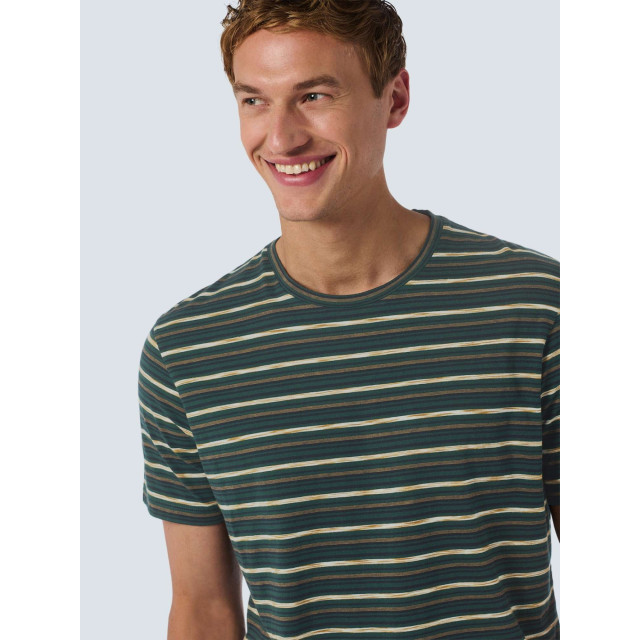 No Excess T-shirt crewneck multi coloured str dark green 25350731-052 large