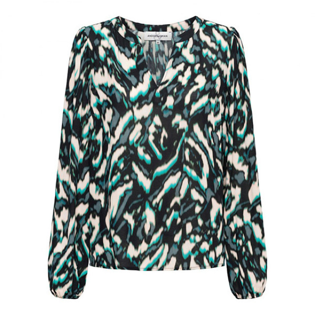 &Co Woman &co women blouse emily mineral green multi Emily mineral - Green multi large