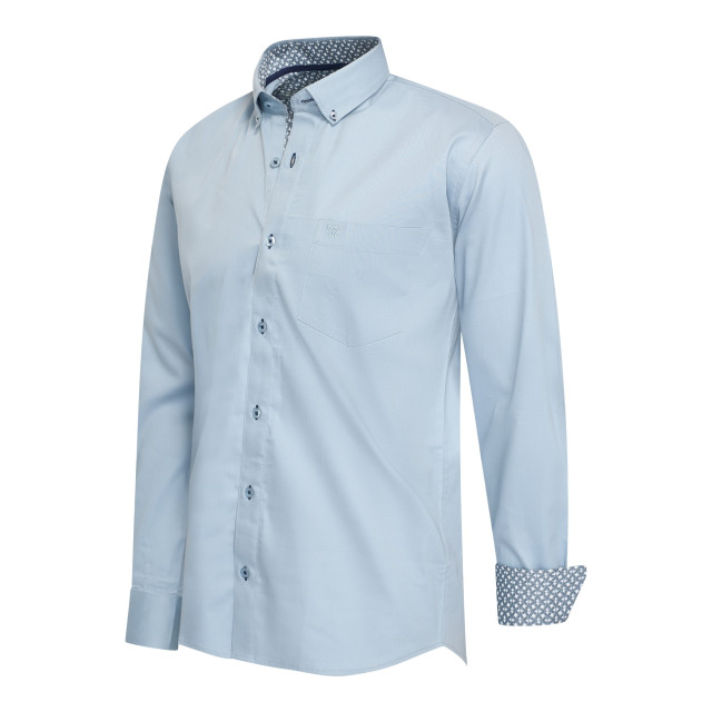 Cappuccino Italia Stretch overhemd ancona ancona-blu-M large