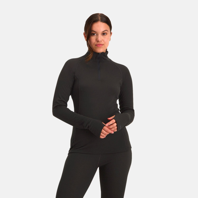 Nomad Rough zip-neck thermo control longsleeve dames | black CURWSZN8M101 large