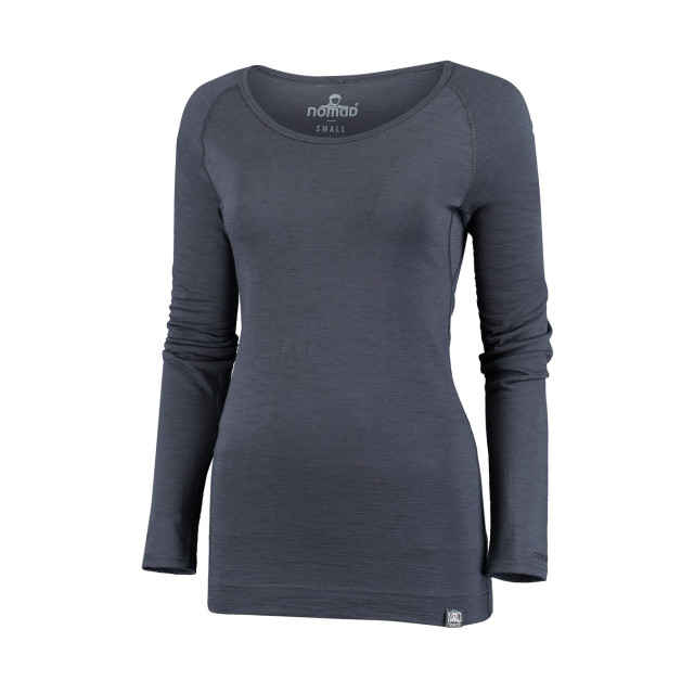 Nomad Pure merinowol longsleeve dames | graphite CUPWSLN8M112 large