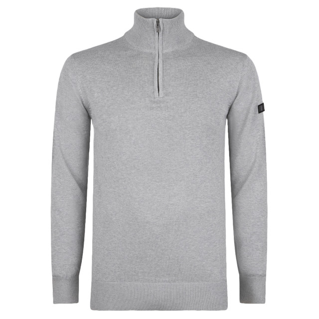 PRESLY & SUN Lewis zip knitted pullover PS-LEWIS-GRY-L large