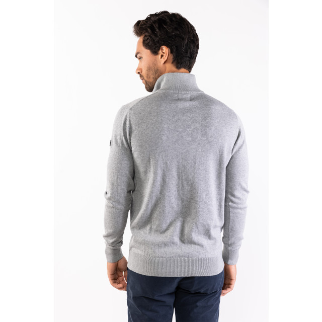 PRESLY & SUN Lewis zip knitted pullover PS-LEWIS-GRY-L large