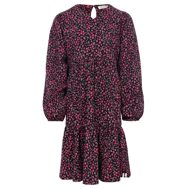 Looxs Revolution Jurkje zwart krinkel mini flowers voor meisjes in de kleur 2433-7826-926 large