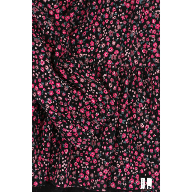 Looxs Revolution Jurkje zwart krinkel mini flowers voor meisjes in de kleur 2433-7826-926 large