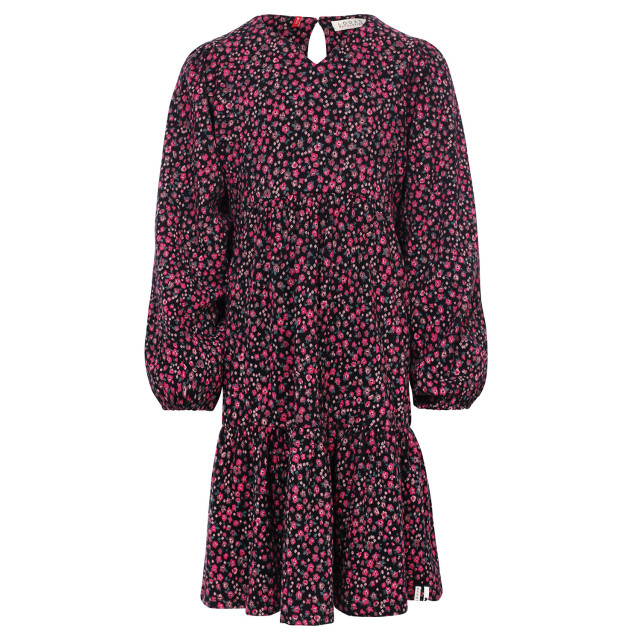 Looxs Revolution Jurkje zwart krinkel mini flowers voor meisjes in de kleur 2433-7826-926 large