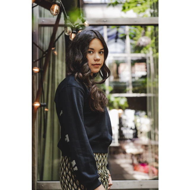 Looxs Revolution Sweater logo backprint black voor meisjes in de kleur 2433-5320-099 large