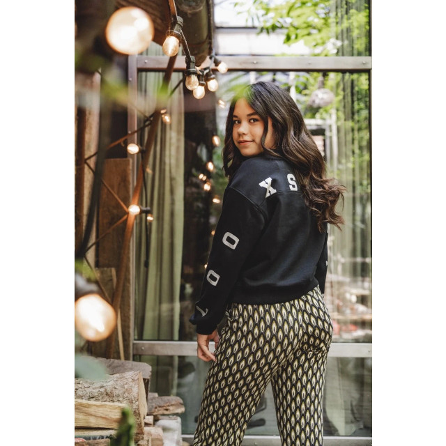 Looxs Revolution Sweater logo backprint black voor meisjes in de kleur 2433-5320-099 large