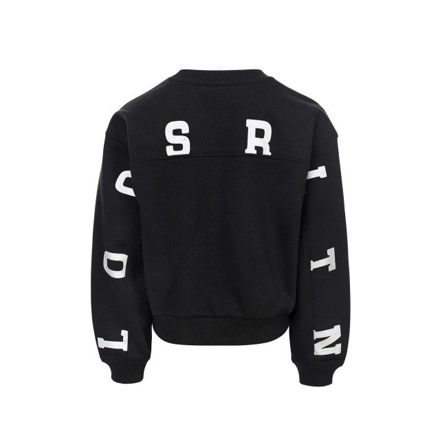 Looxs Revolution Sweater logo backprint black voor meisjes in de kleur 2433-5320-099 large