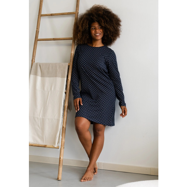 By Louise Essential dames nachthemd lange mouw aop BL-996-1 large