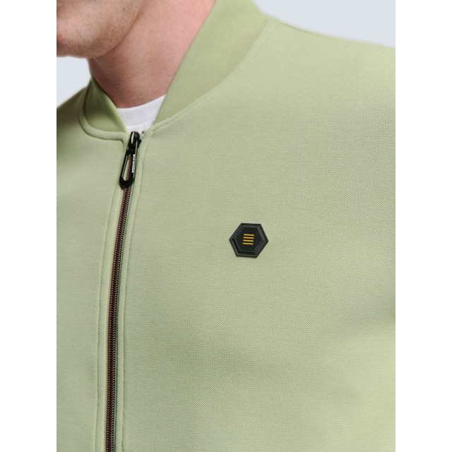 No Excess Sweater full zipper pique bomber smoke 25100806SN-049 large