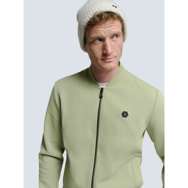 No Excess Sweater full zipper pique bomber smoke 25100806SN-049 large