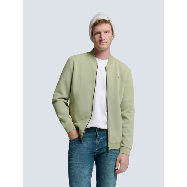 No Excess Sweater full zipper pique bomber smoke 25100806SN-049 large