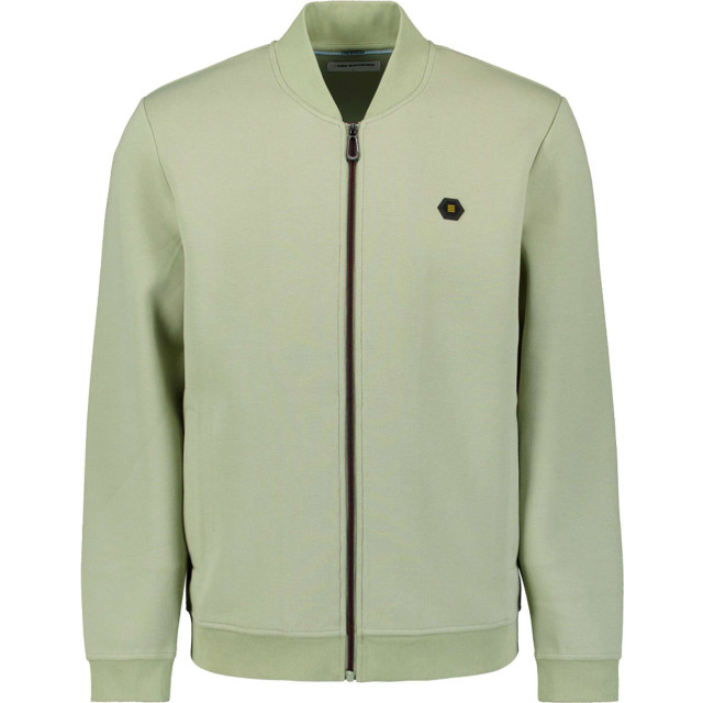 No Excess Sweater full zipper pique bomber smoke 25100806SN-049 large