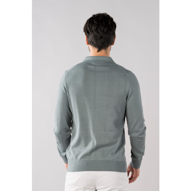 PRESLY & SUN Brad long sleeve knitted polo PS-BRAD-BLG-L large