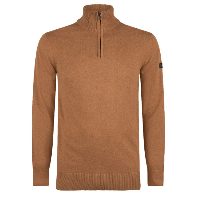 PRESLY & SUN Lewis zip knitted pullover PS-LEWIS-CAM-L large
