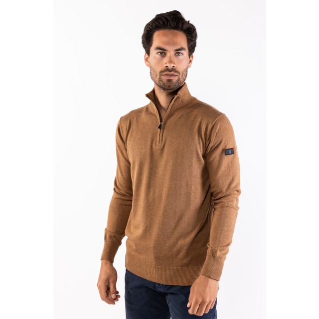 PRESLY & SUN Lewis zip knitted pullover PS-LEWIS-CAM-L large