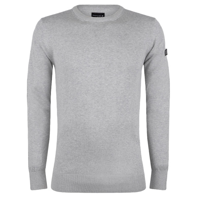 PRESLY & SUN Will r-neck knitted pullover PS-WILL-GRY-XXL large