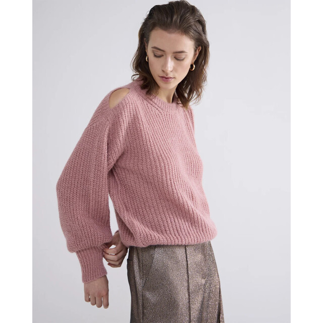 Summum 7s5876-8016 554 bare shoulder sweater airy alpaca blend knit antiquepink 7s5876-8016 554 large