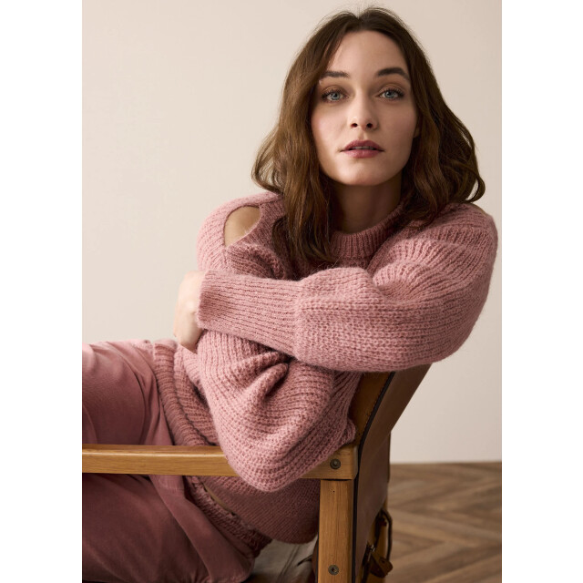 Summum 7s5876-8016 554 bare shoulder sweater airy alpaca blend knit antiquepink 7s5876-8016 554 large