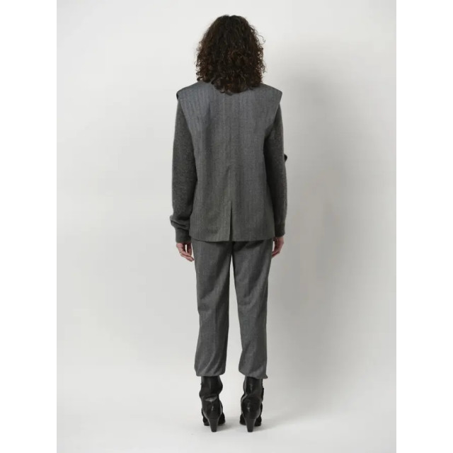 Dante 6 D6 avenue herringbone waistcoat D6 Avenue Herringbone Waistcoat/949 Graphite large