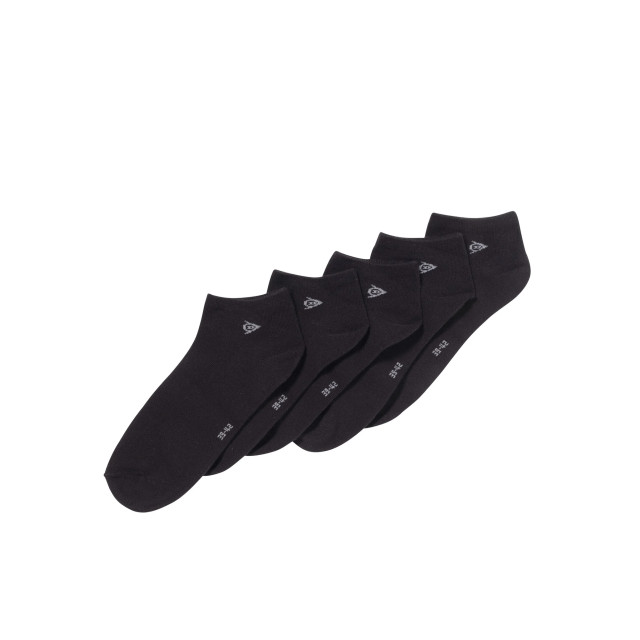 Dunlop Heren sneakersokken 5-pack DLP-AV166C-BLACK-39 large