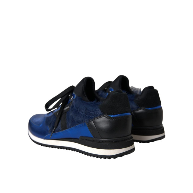 Dolce and Gabbana Zwart kalfsleren sneakers Dolce & Gabbana Blauw Zwart Kalfsleren Sneakers large