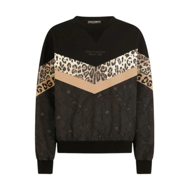 Dolce and Gabbana Leopaard sweater Dolce & Gabbana Zwart Leopaard Sweater large