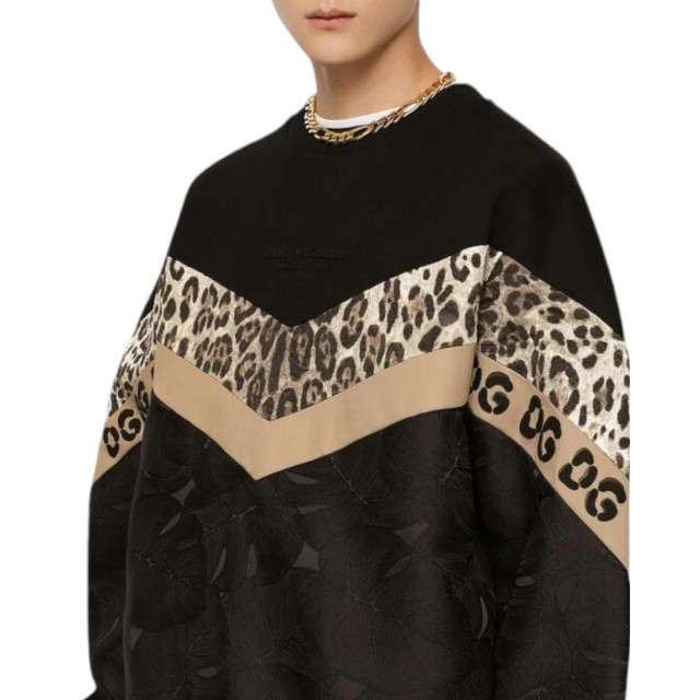 Dolce and Gabbana Leopaard sweater Dolce & Gabbana Zwart Leopaard Sweater large