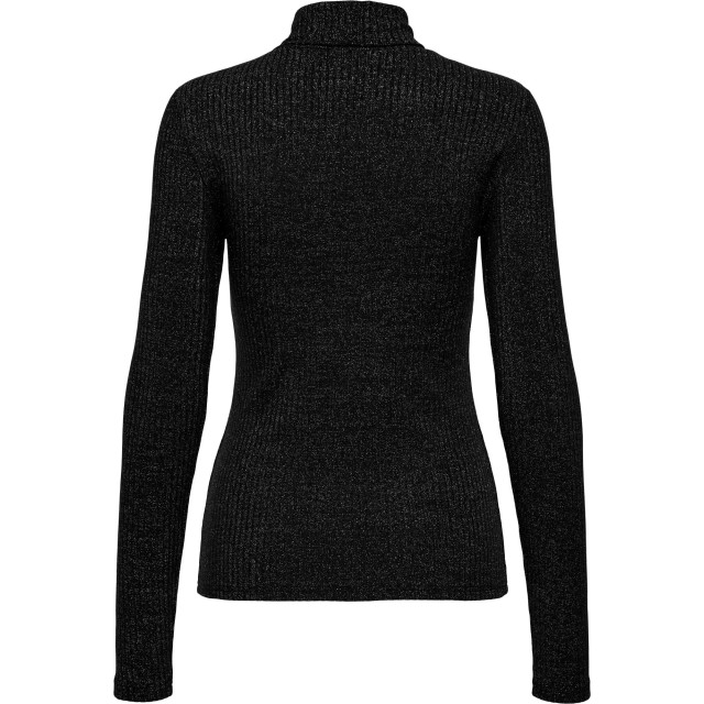 Only Onlbianca l/s roll neck top jrs black/silver glitt 15333307-177911002 large