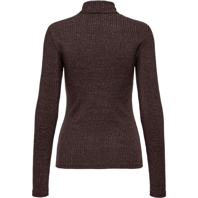 Only Onlbianca l/s roll neck top jrs black coffee/silve 15333307-177943002 large
