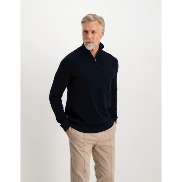 Saint Steve Cas 19480 dark navy heren zip trui Dark Navy/Cas 19480 large