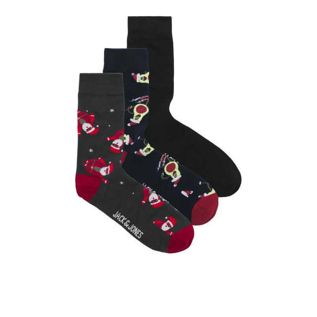 Jack & Jones Heren kerst sokken jacmerry x-mas 3-pack giftbox 12266796 large