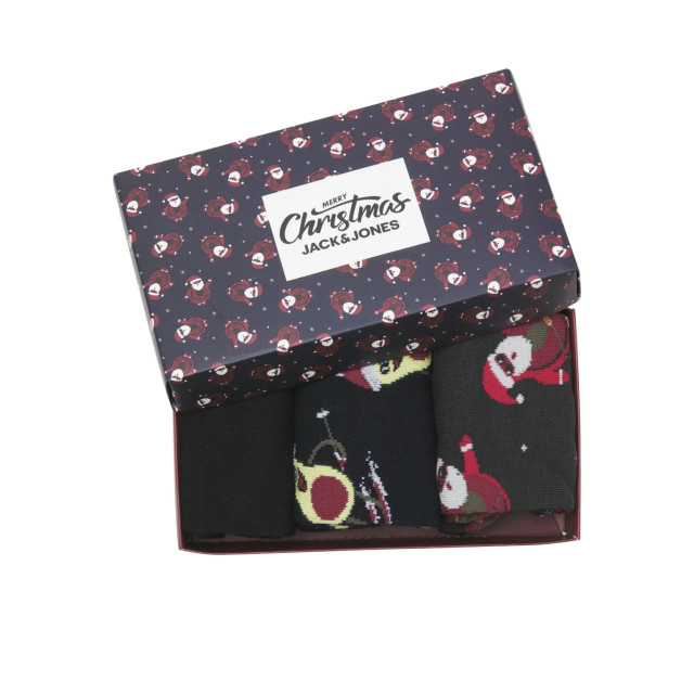 Jack & Jones Heren kerst sokken jacmerry x-mas 3-pack giftbox 12266796 large